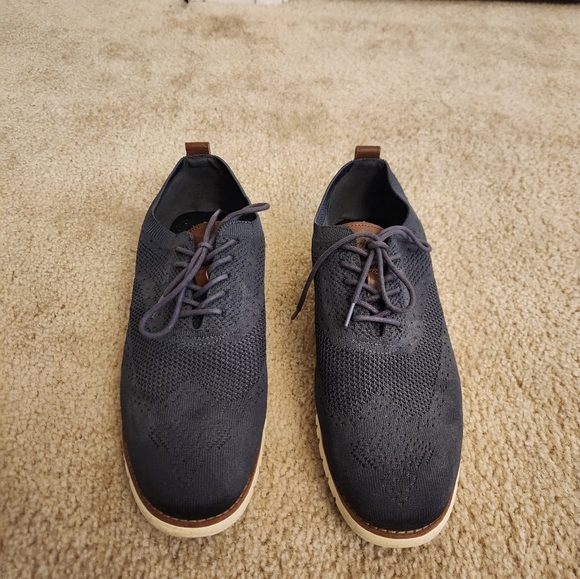 Speedmate Stitchlite Wingtip Oxford Shoes Blue Gray C27569 Mens 11.5 - Picture 1 of 7
